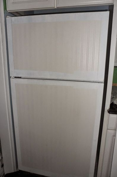 Wallpaper Refridgerator Refinish New Look Appliances Diy Kitchen