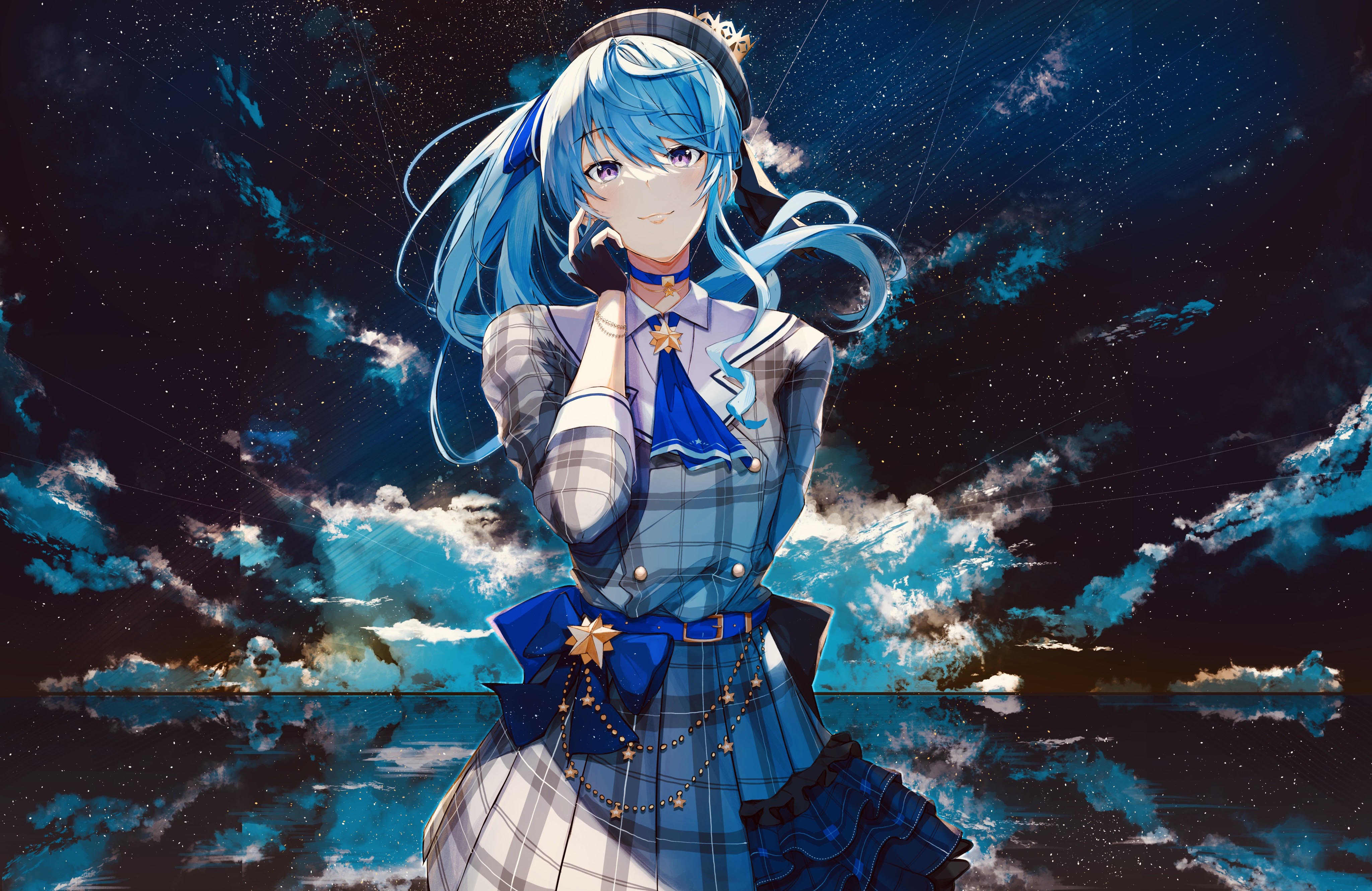 Hololive Hoshimachi Suisei Anime Virtual R 4k Ultra HD Wallpaper