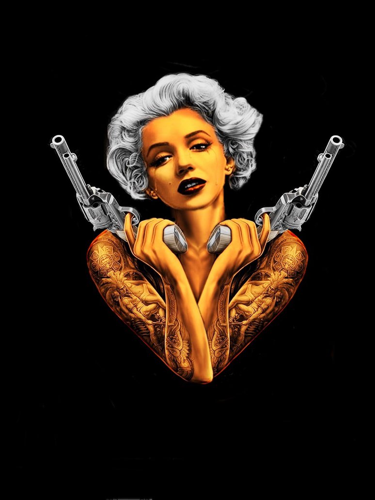 Marilyn Monroe Gangster by pave65 774x1032