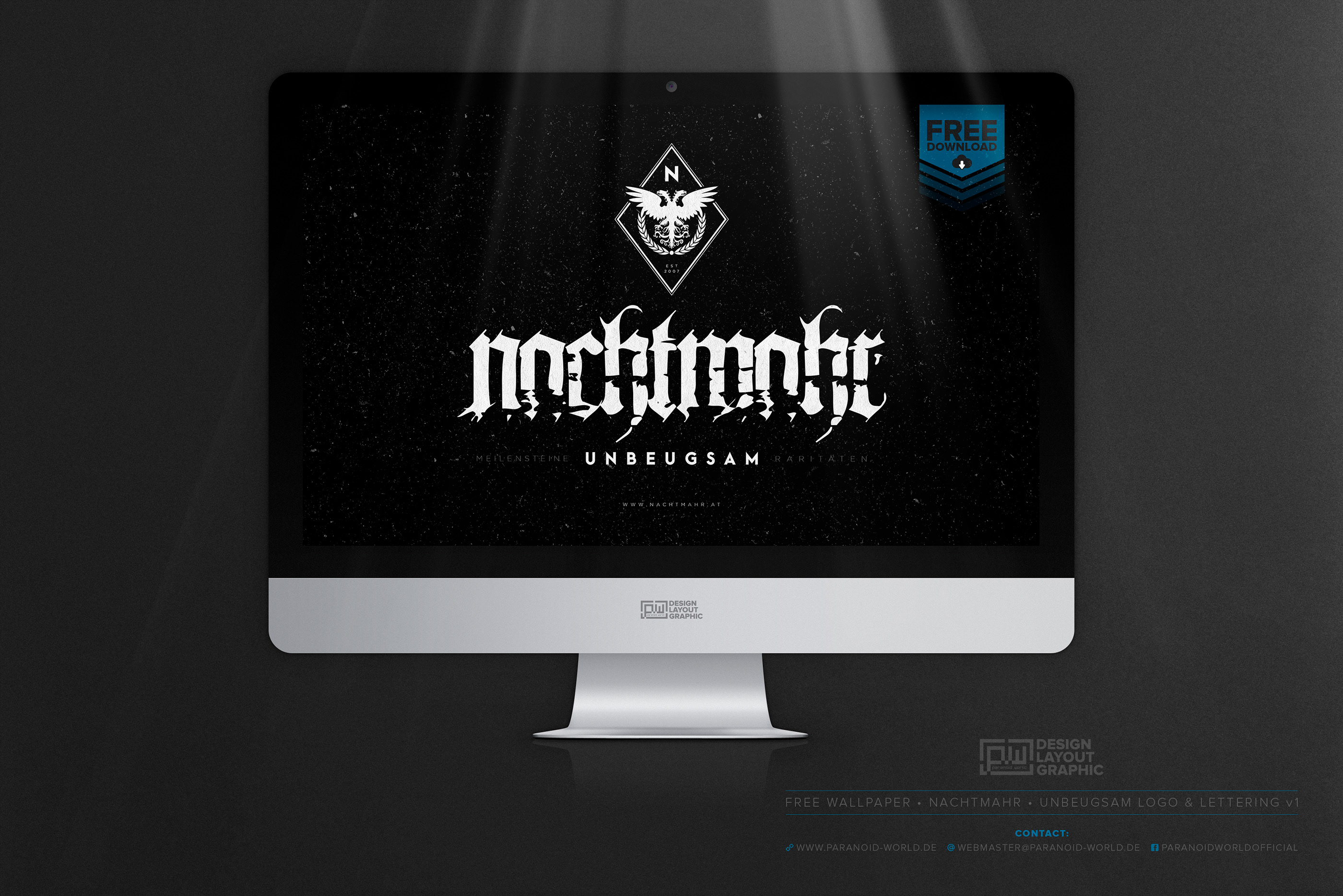 Nachtmahr Unbeugsam Logo Lettering V1 On