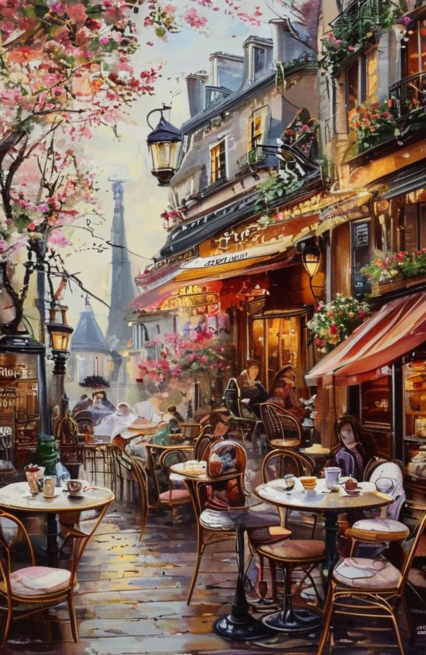 Paris Cafe Wallpaper