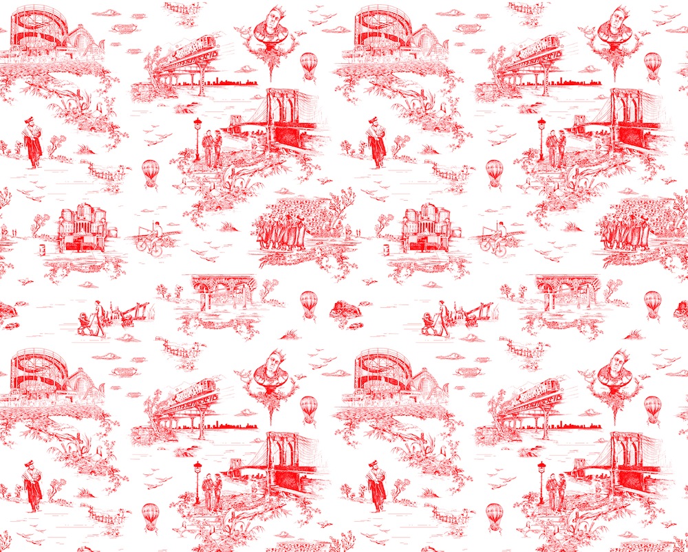 Collaborated With Flavor Paper To Remix French Country Toile Wallpaper