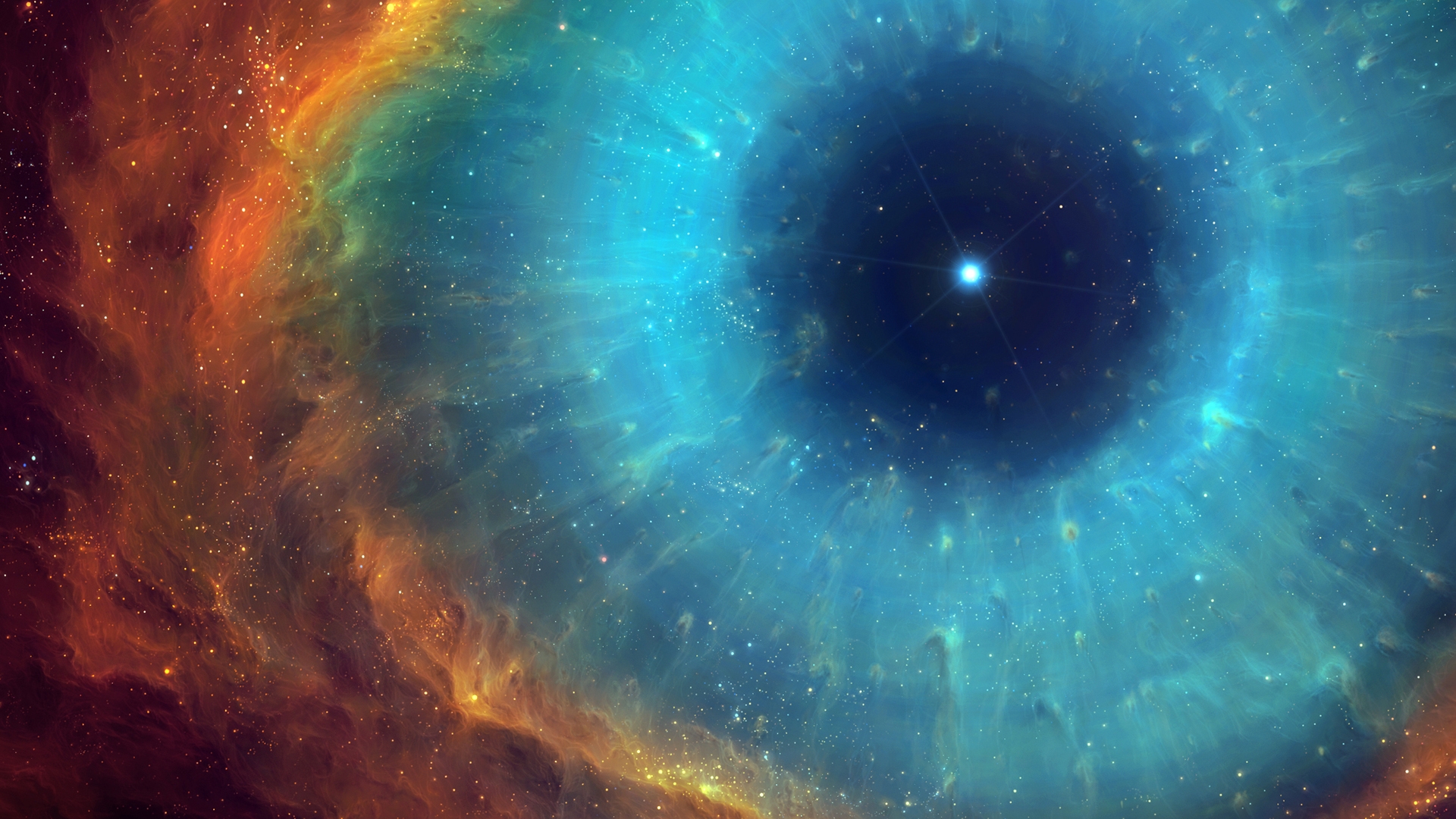 Full HD Wallpaper Supernova Explosion Energy Blue Variegated Art