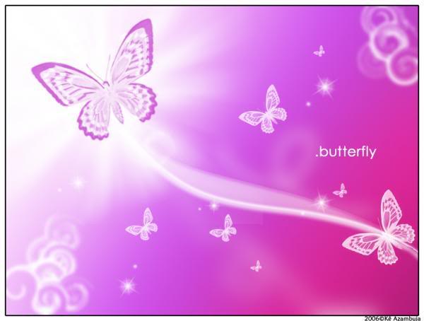 Purple Butterfly Wallpaper Background Theme Desktop