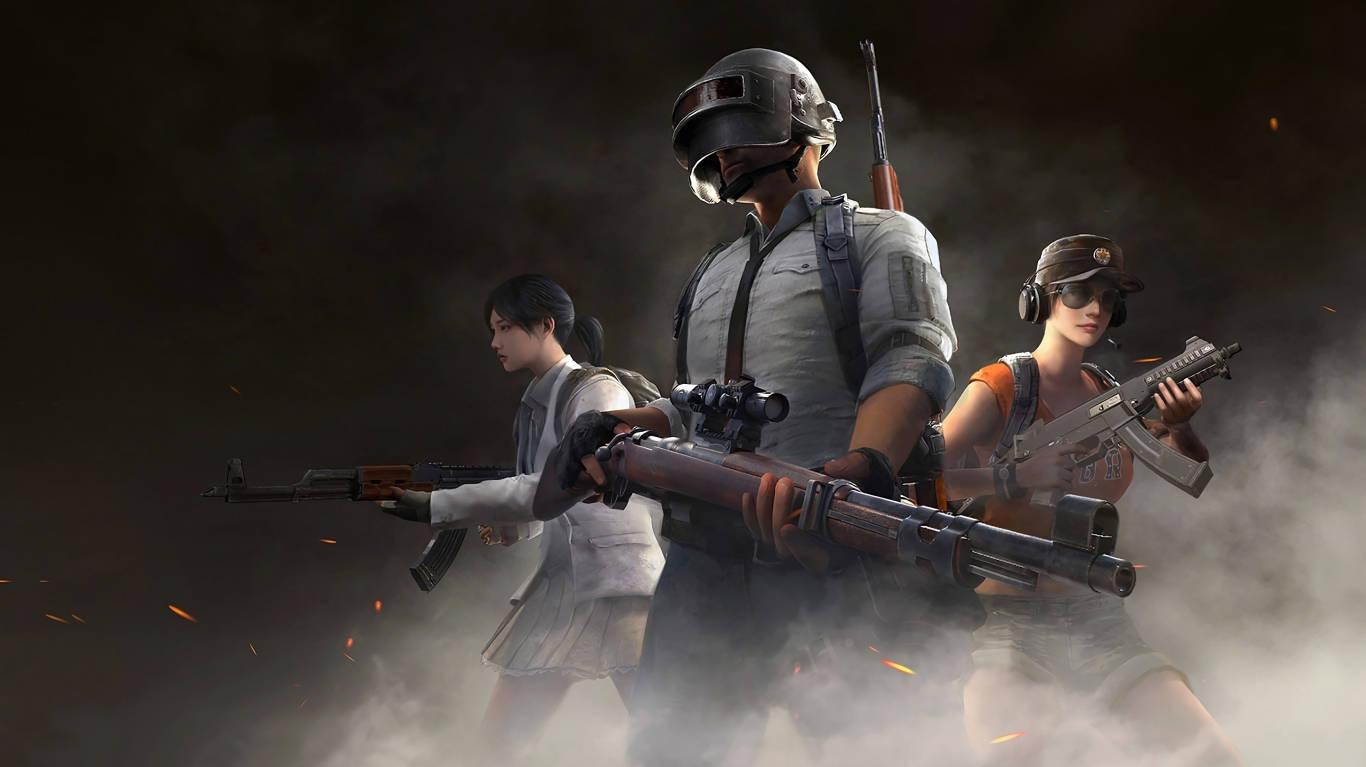 Download PUBGs Victor With Sara Anna 1366x768 Wallpaper