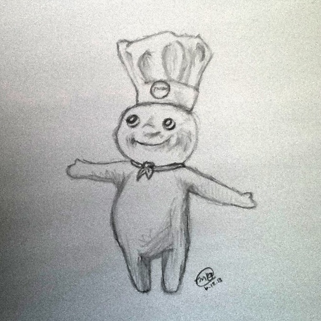 Pillsbury Doughboy Drawing By Kinn12