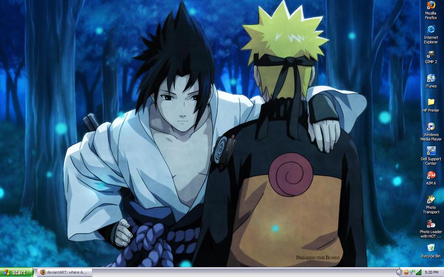 Sasuke Naruto Desktop By Red Moon Wolf