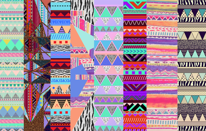 Pattern Aztec Tribal Native Navajo Geometric Hispter Art Collage