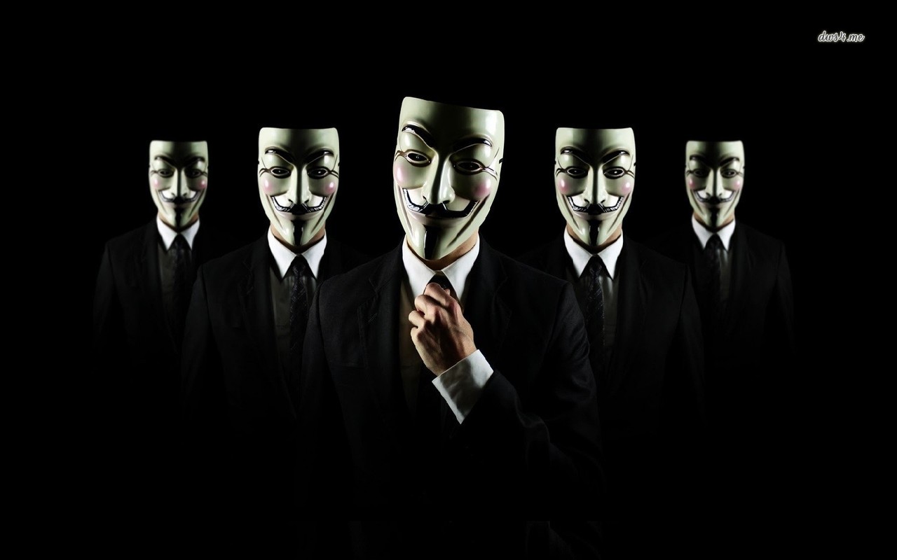 Anonymous Masks Wallpaper Digital Art