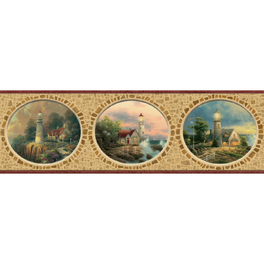 Shop Imperial Scenic Lighthouse Prepasted Wallpaper Border At