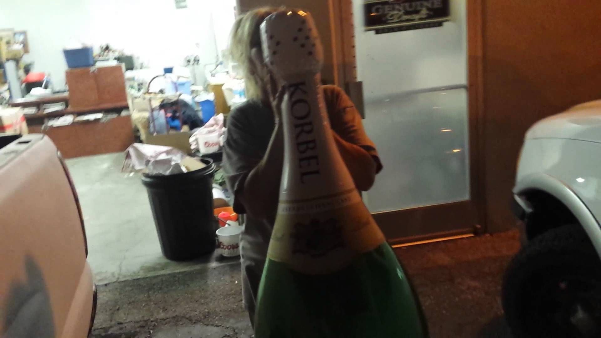 Giant Korbel Champagne Bottle Household Items