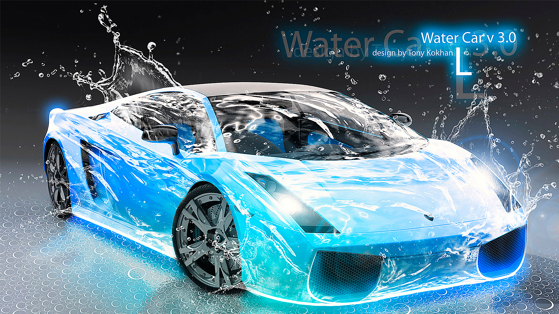 Car Blue HD Wallpaper Design By Tony Kokhan El