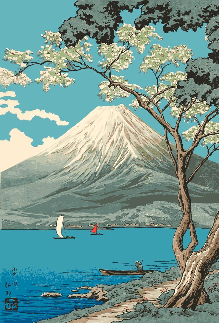 Mt Fuji From Lake Yamanaka Takahashi Hiroaki Japanese Art