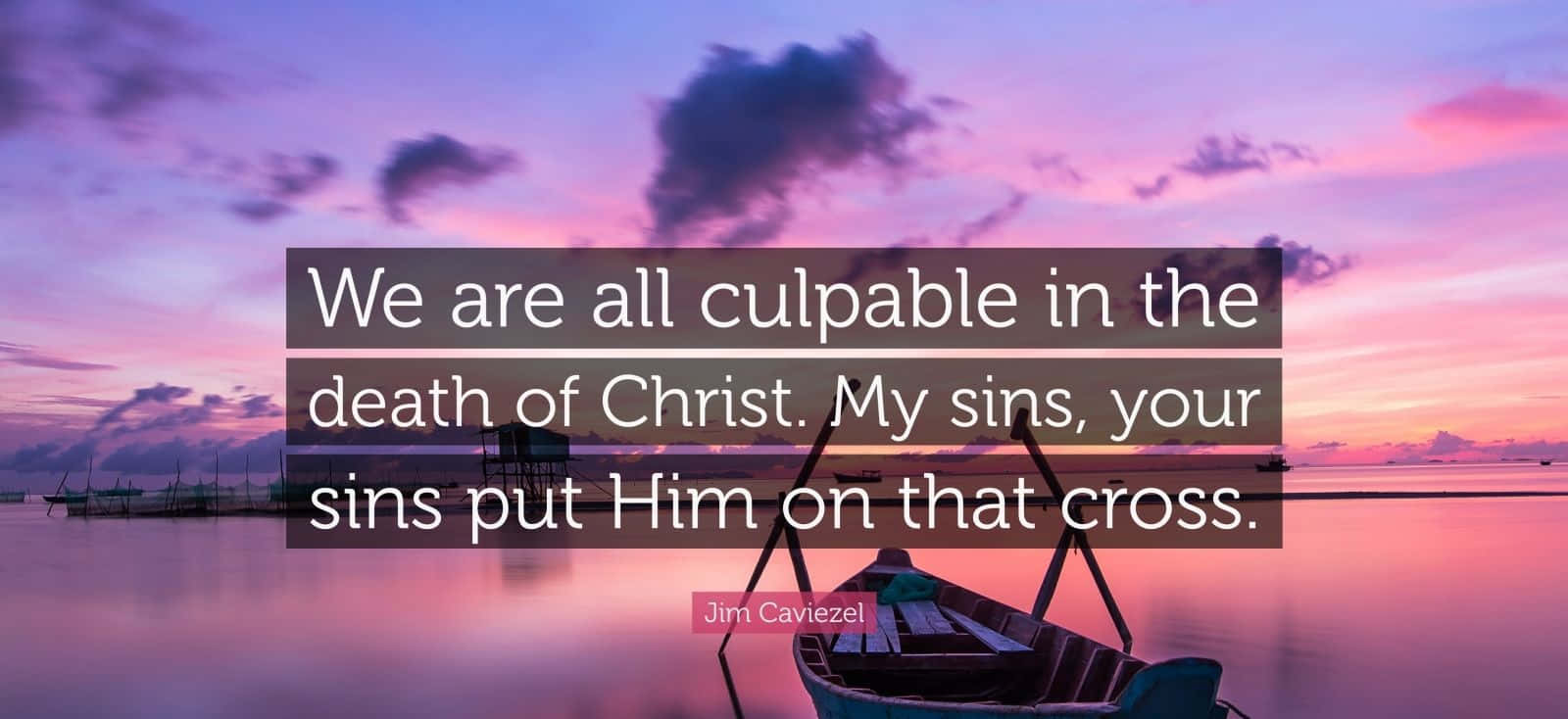 Culpablein Christ Quote Sunset Wallpaper