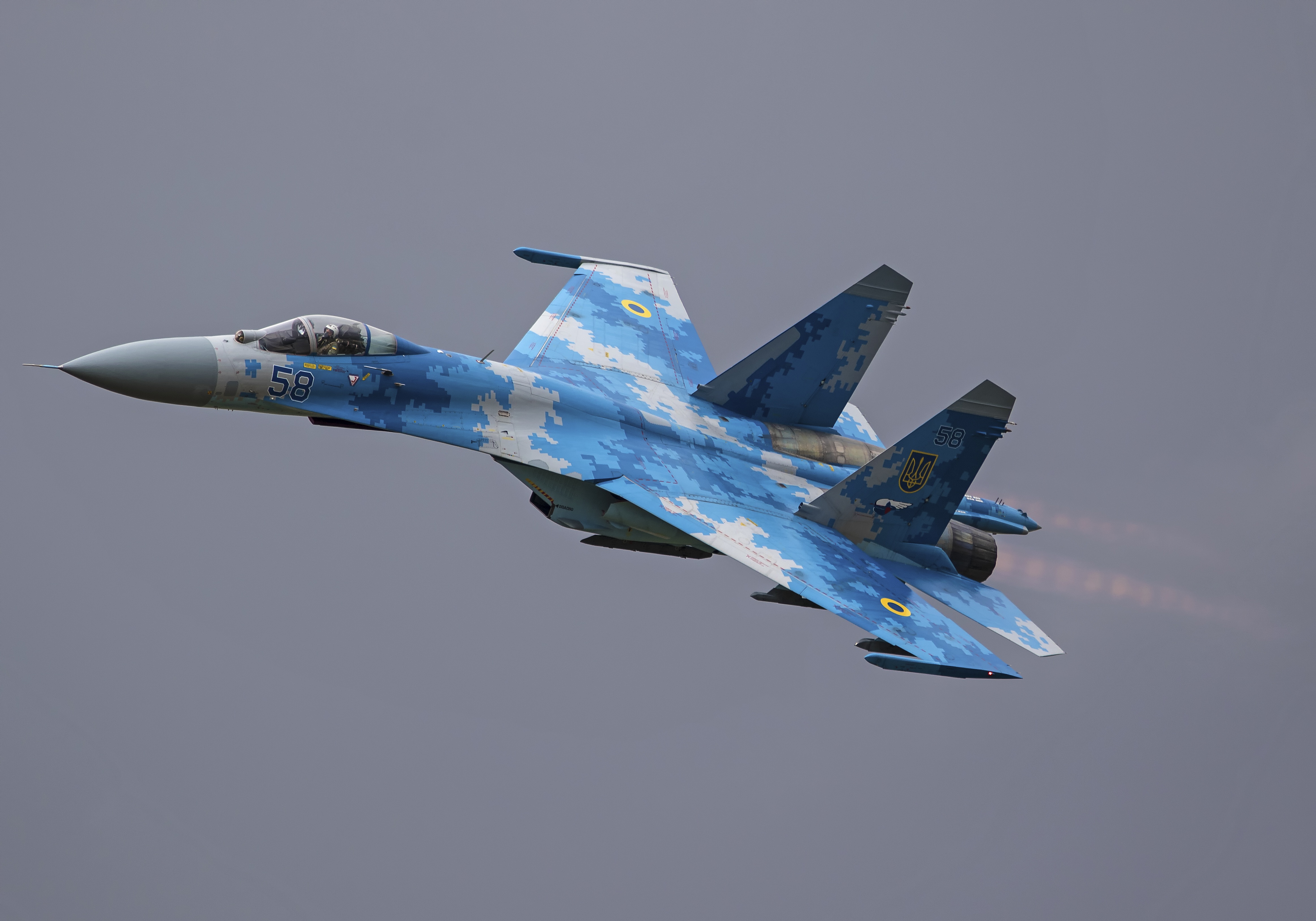 Ukrainian Air Force Warplane Aircraft Jet Fighter Military Sukhoi Su Wallpaper
