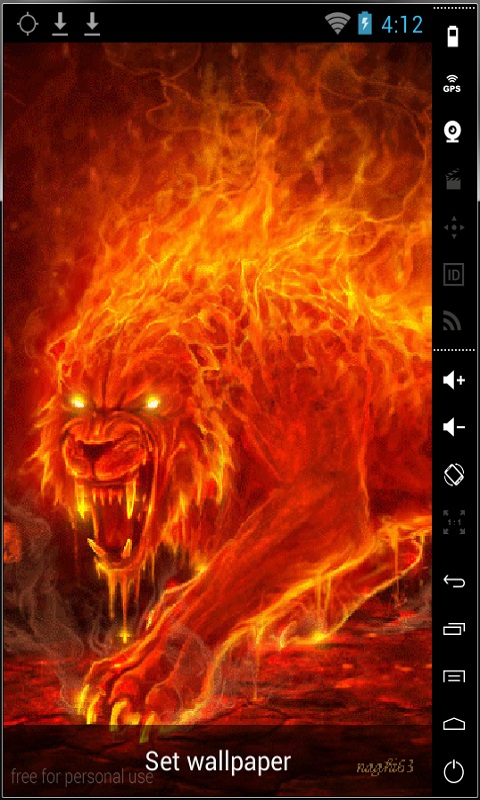 Download Monster Of Fire Live Wallpaper for your Android phone 480x800