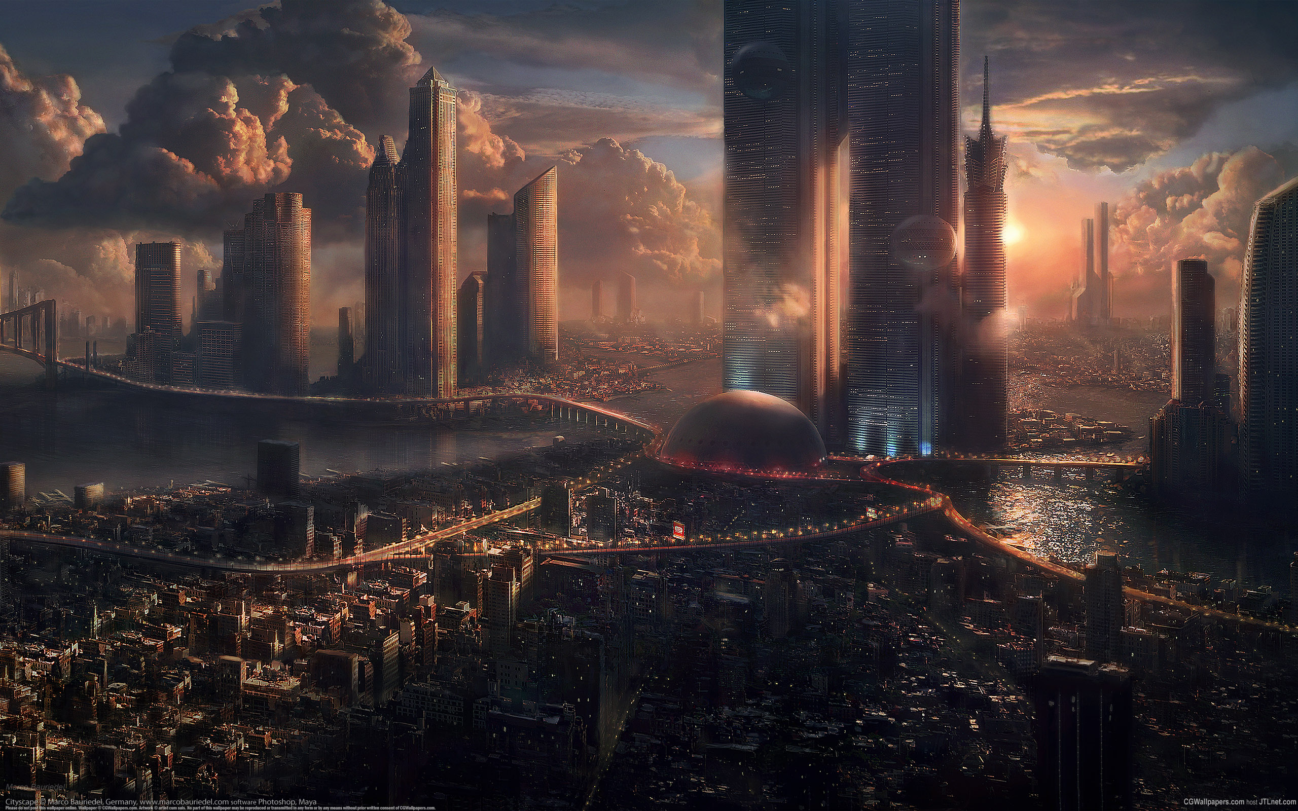 Desktop Sci Fi City On Author Unknown Submitted By David B