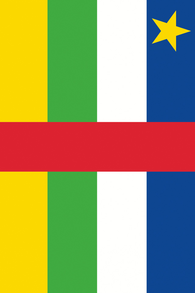 Central African Republic Flag iPhone Wallpaper HD