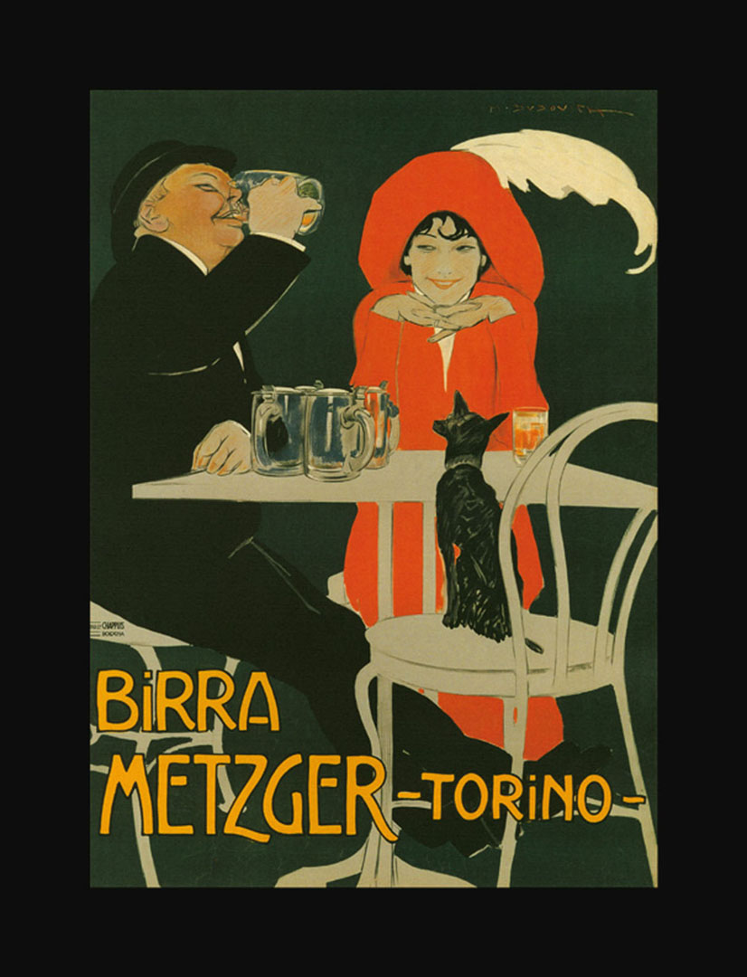 Birra Metzger Torino Vintage Beer Posters Wallpaper Image
