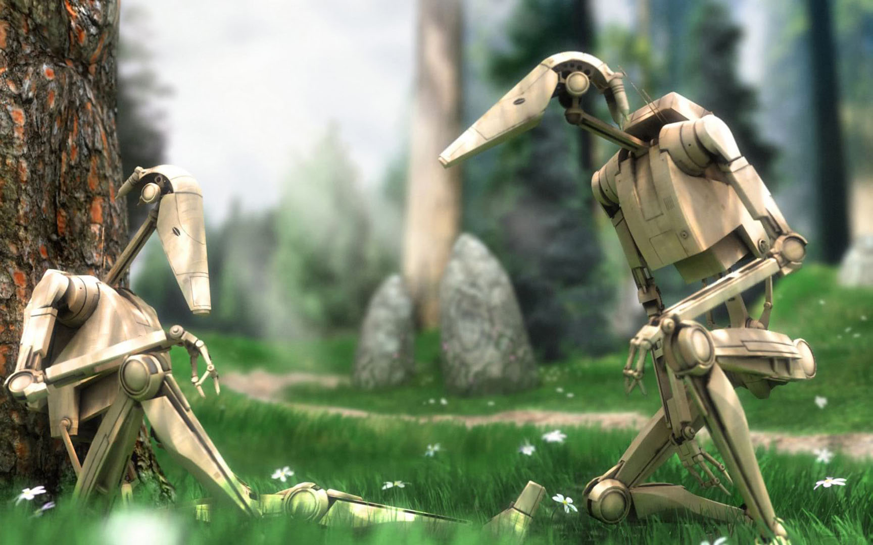 Free download Battle Droids Action Games Wallpaper Image featuring Star
