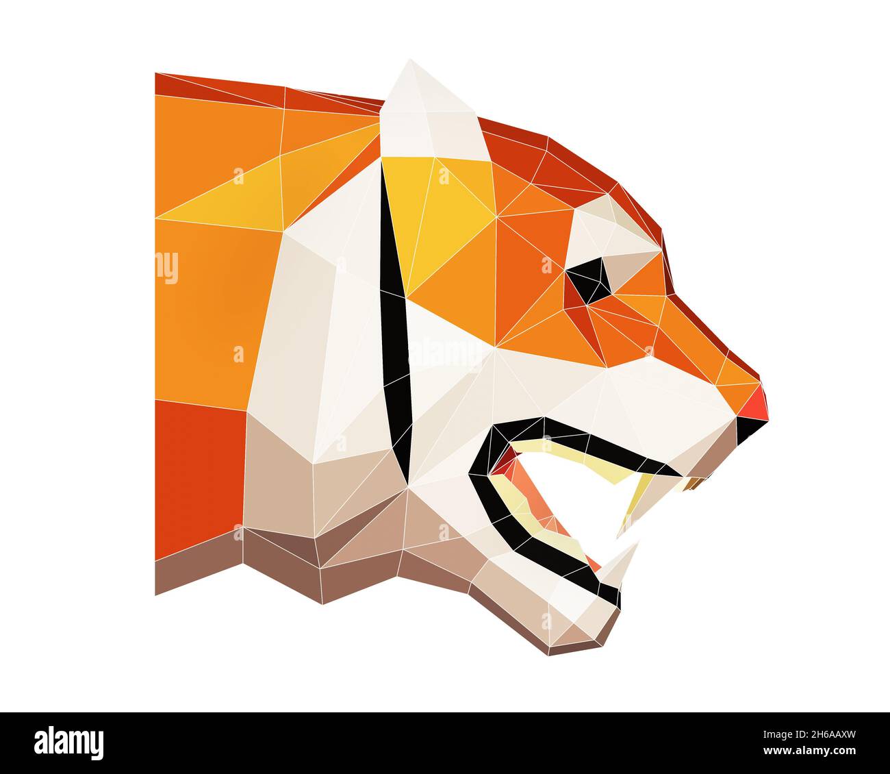 Low Poly Tiger Hi Res Stock Photography And Image