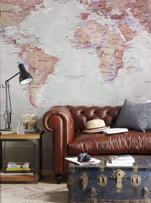 World Map Wallpaper Home