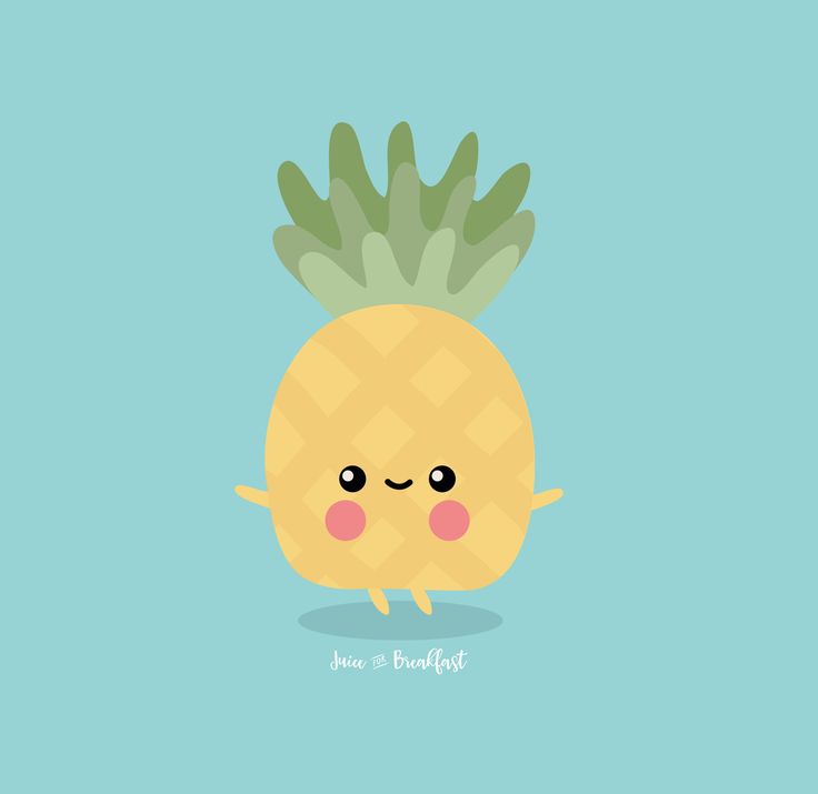 Kawaii Pineapple Art Print By Juice For Breakfast
