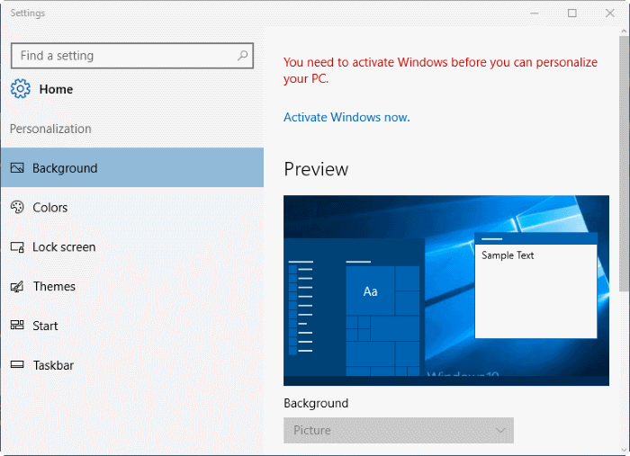 How To Change Windows 10 Wallpaper Without Activation