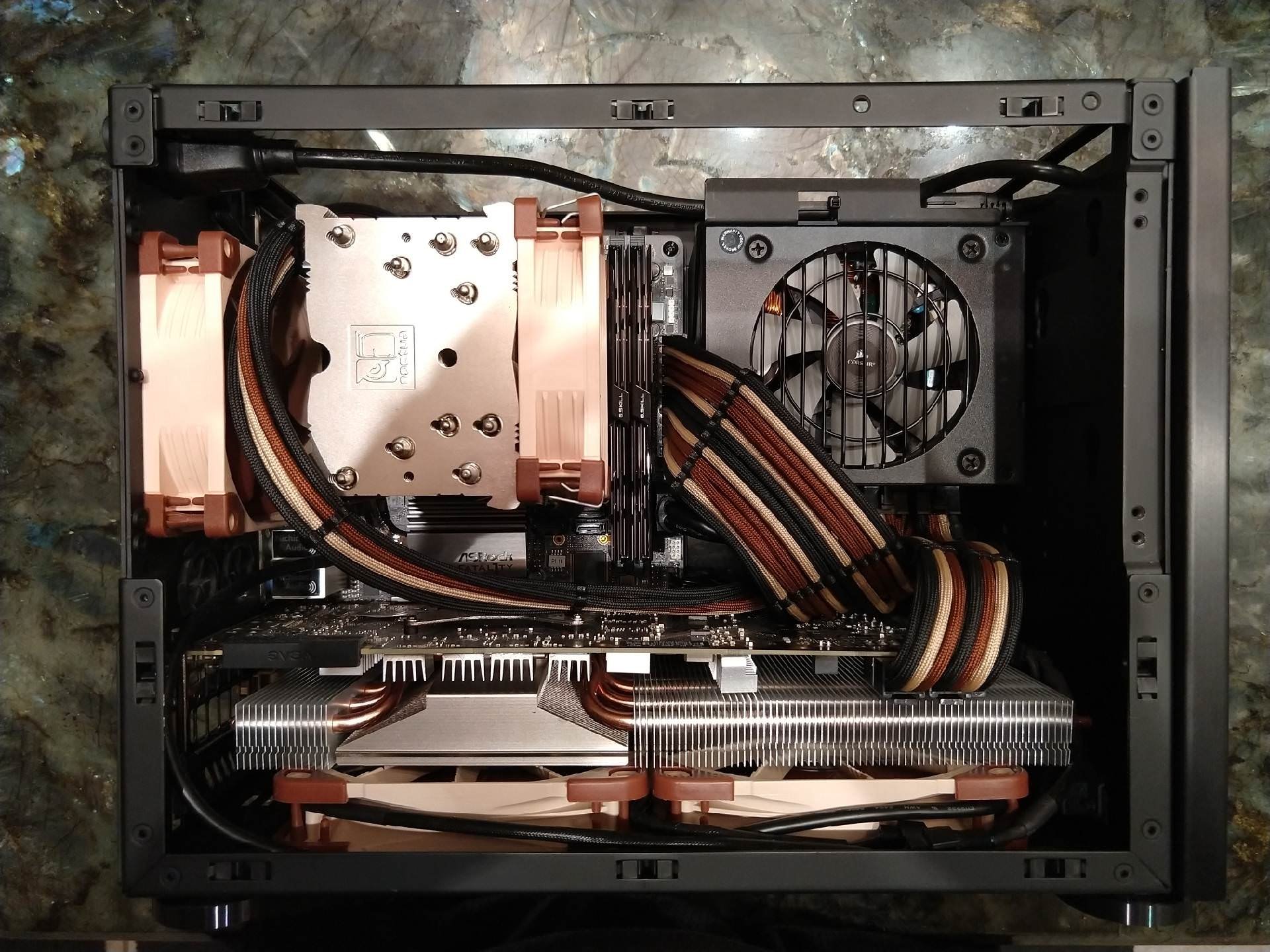 Custom Noctua Themed Cables In My Ncase M1 Sffpc