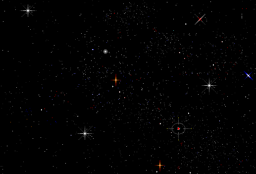 Black Background With Animated Multicolor Stars Sky