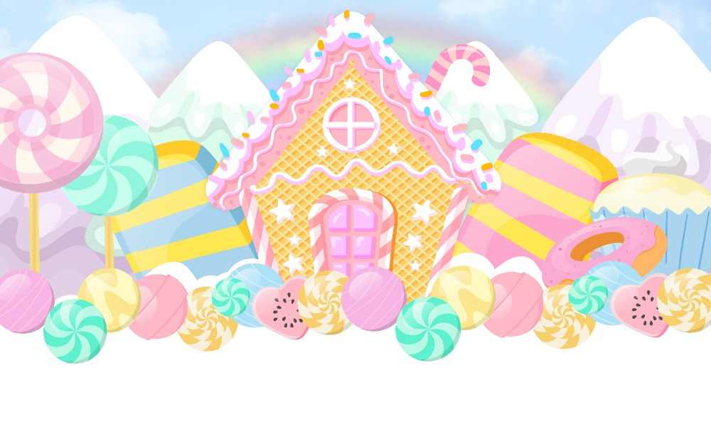 Lollypop Ice Cream House Candyland Candy Custom Washable