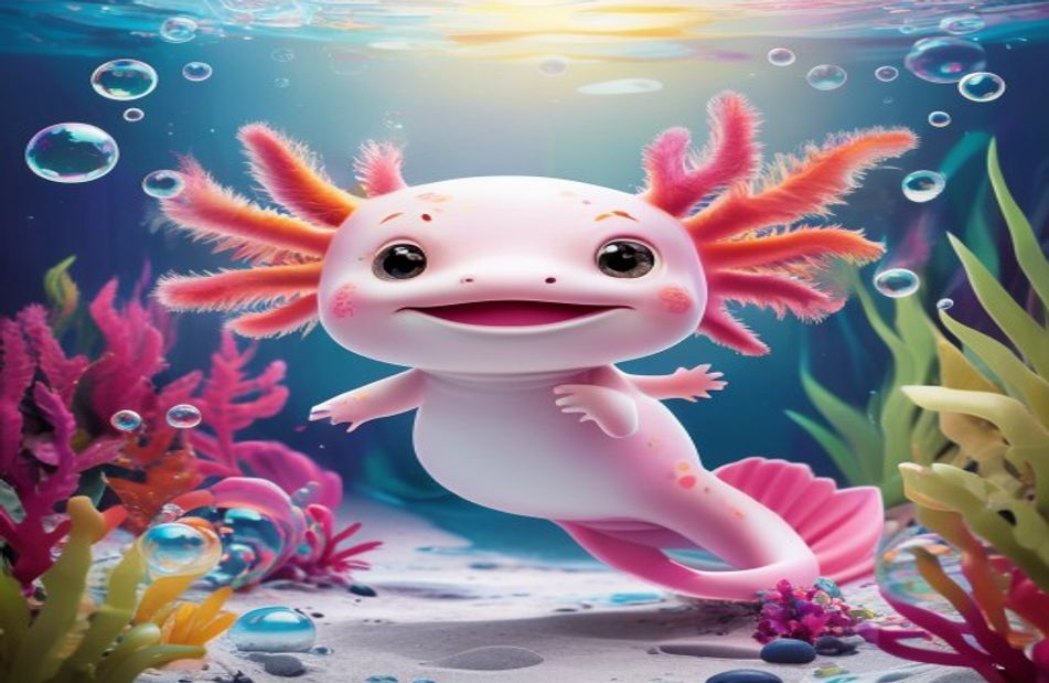 Kawaii Axolotl Wallpaper