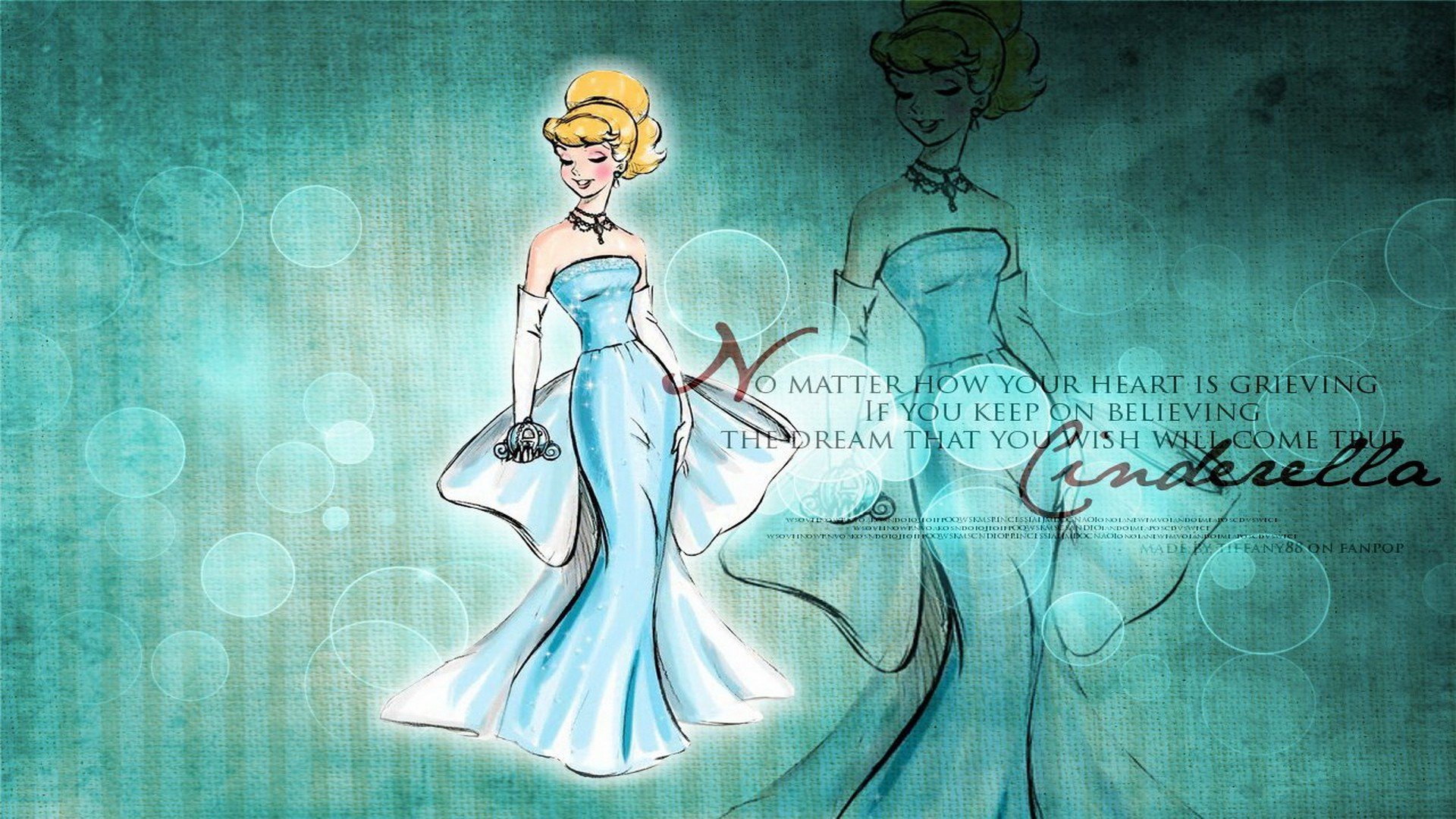 Walt Disney Princess Cinderella HD Wallpaper of Cartoon 1920x1080