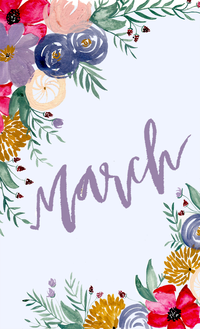 Hello March Monthly Desktop Shannon Kirsten Studio