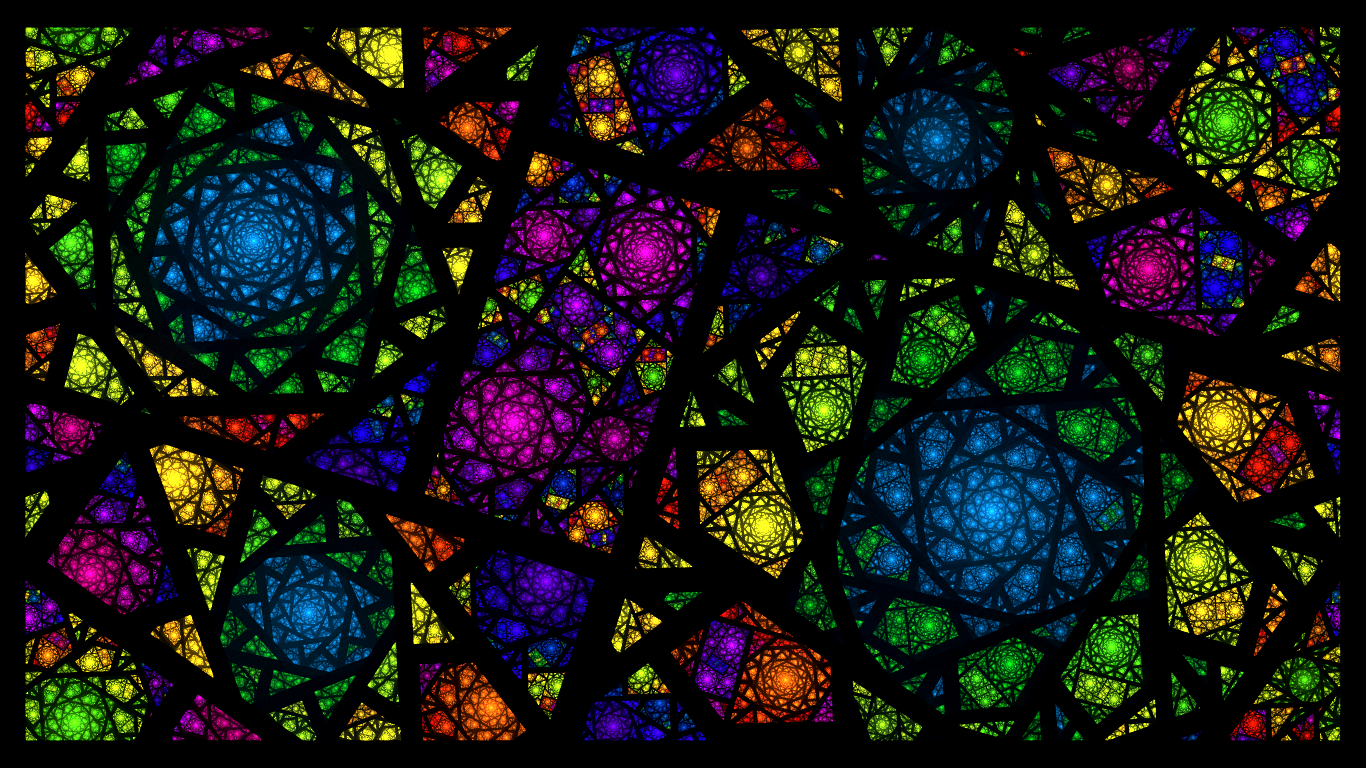 Fractal Stained Glass By Bluejewel24
