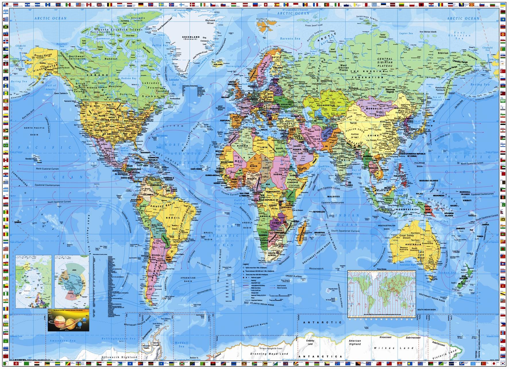 Карта Мира Со Странами Крупно Фото