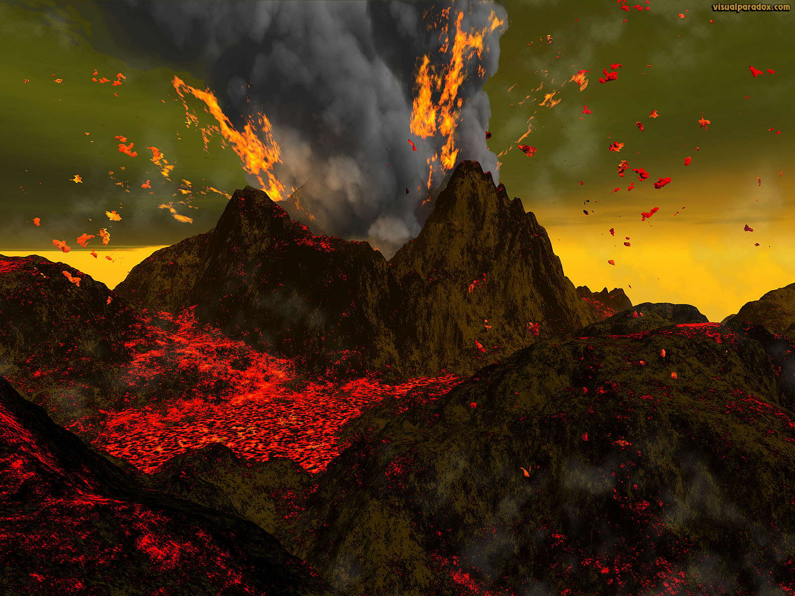 Of Volcano HD Widescreen Wallpaper