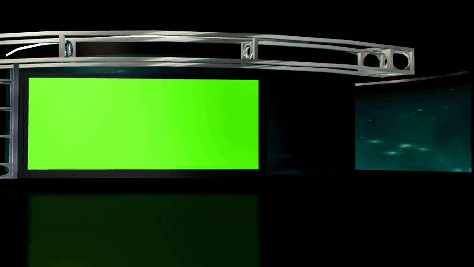 Set Background Loop With Green Screen Tv Chroma Key
