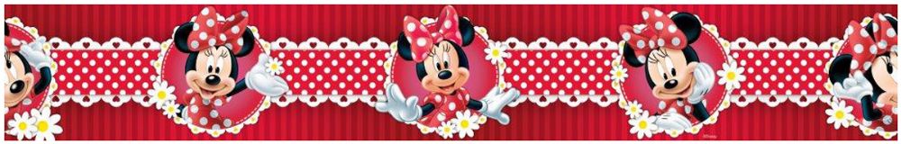 Minnie Mouse Polka Dot Red Self Adhesive Wallpaper Border 5m