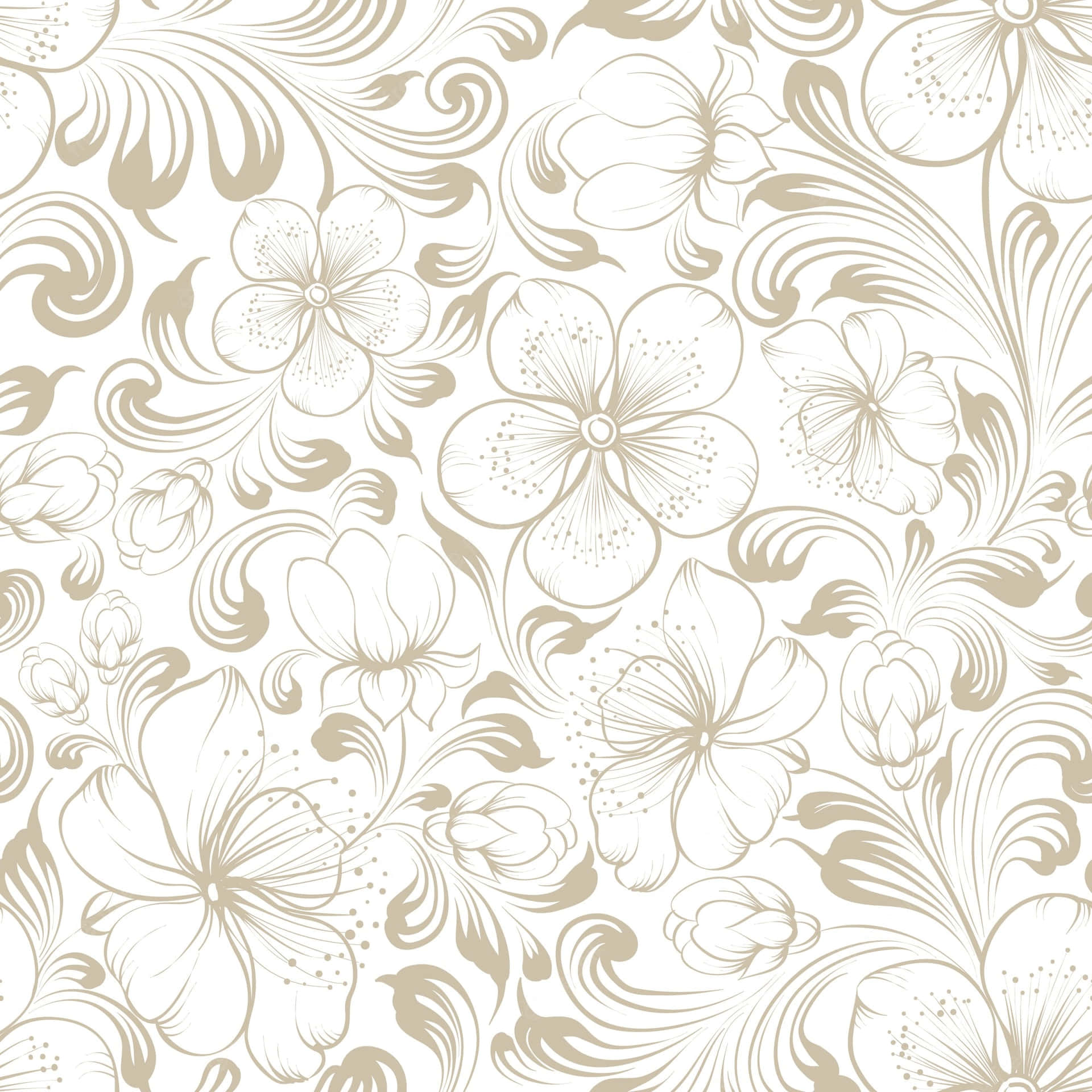 Intricate Abstract Floral Pattern Wallpaper
