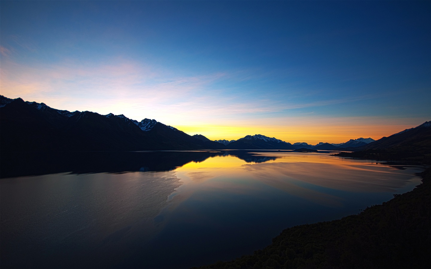 New Zealand Beautiful Nature Scenery Sunset S Of Lake And Mountain