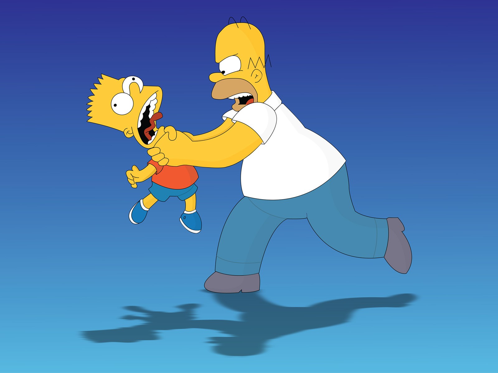 Cartoon The Simpsons Bart Simpson Homer Blue Situation Jpg