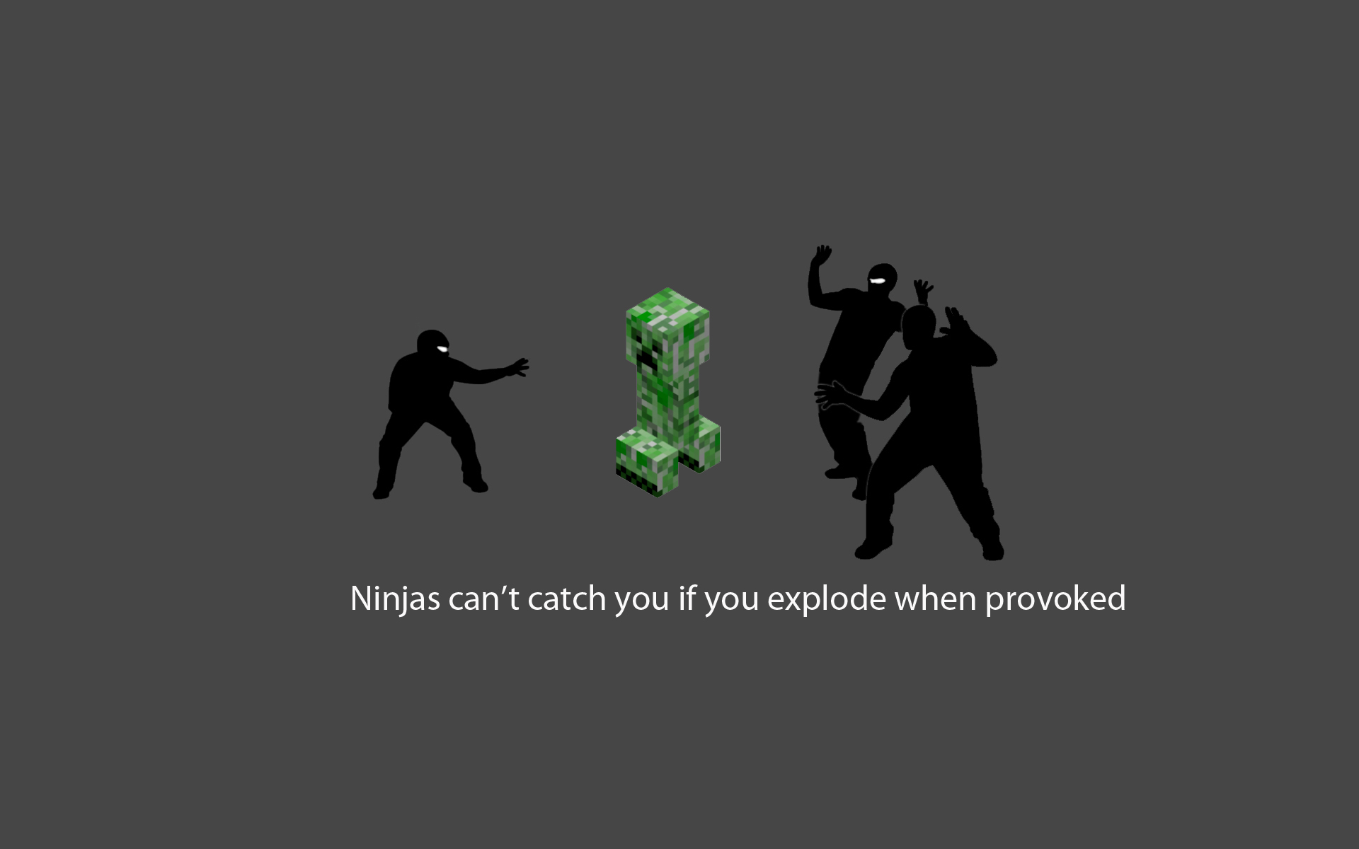 Ninjas Cant Catch You If Minecraft Wallpaper