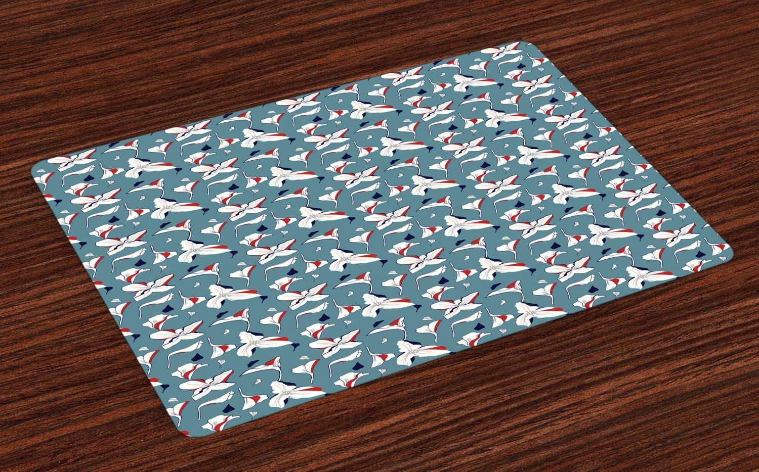 Amazon Ambesonne Flower Place Mats Set Of Irregular Design