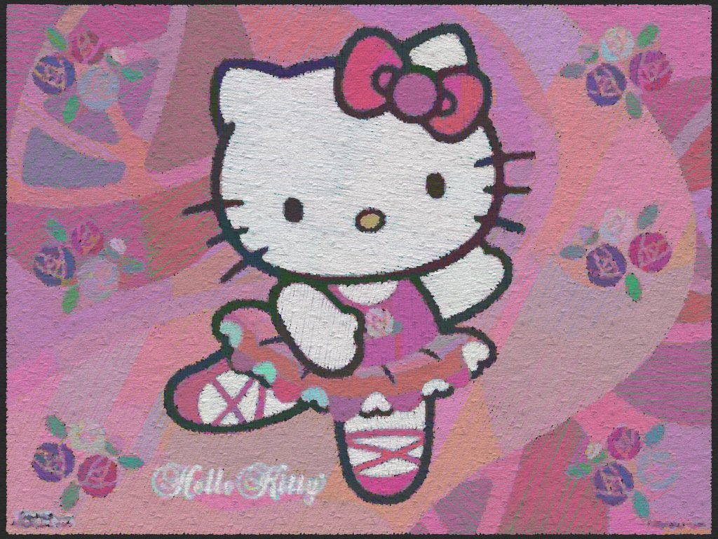 Hello Kitty Artistic Wallpaper For Apple iPad And Tablets