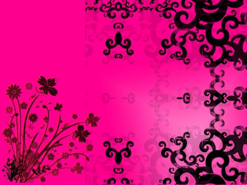 Pink Black And White Wallpaper