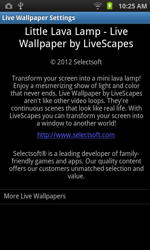 Little Lava Lamp Live Wallpaper Selectsoft