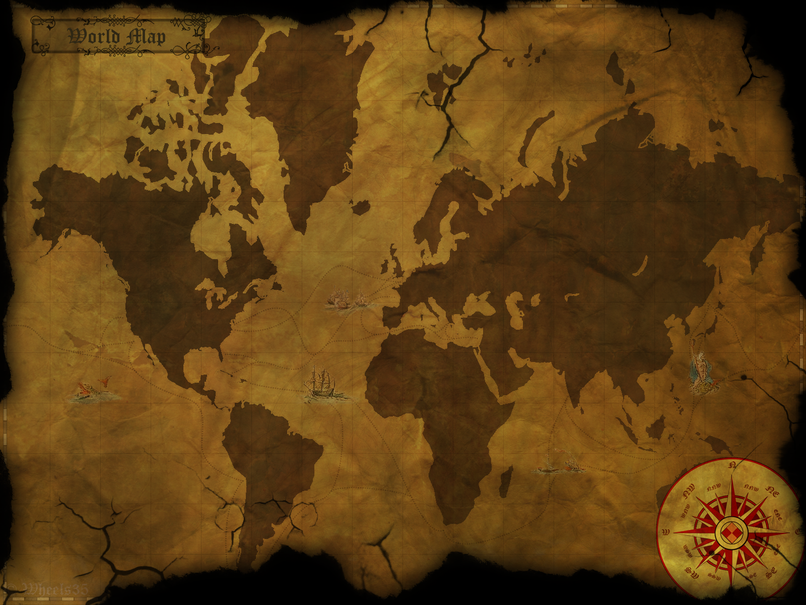Old World Style Map By Wheels35
