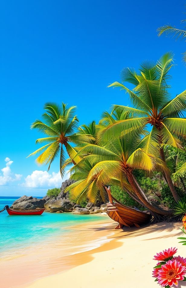 Tropical Island Wallpaper