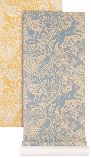 Mark Feald Harvest Hare Wallpaper Design